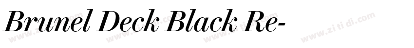 Brunel Deck Black Re字体转换